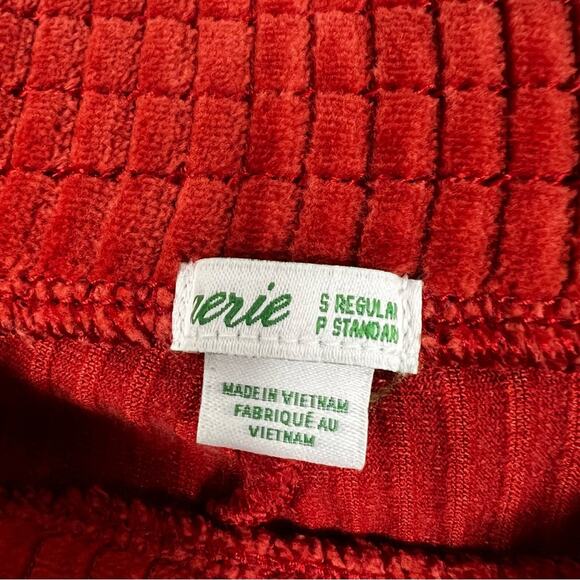 Aerie Groove On Velour High Waisted Flare Pants Womens S Orange Retro 70s - Picture 7 of 8